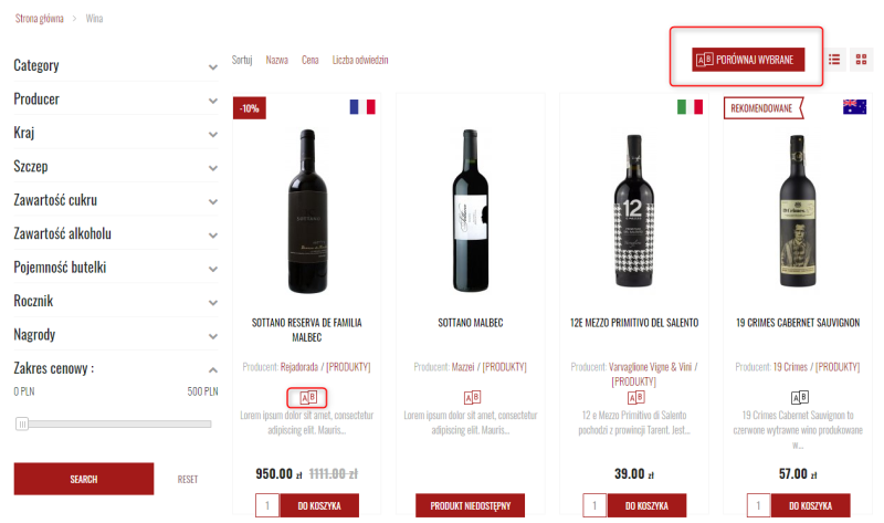 winemarket porównywarka produktów w sklepie internetowym z winami